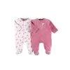 Lot De 2 Pyjamas Iconiques En Velours Rose 1 Mois