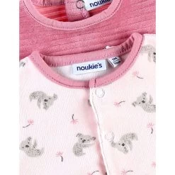 Lot De 2 Pyjamas Iconiques En Velours Rose 1 Mois -Produits Pour Bébé am023102006 2