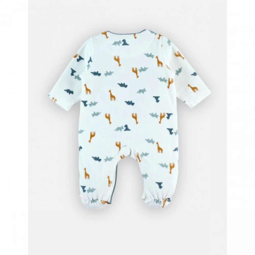 Pyjama Bébé En Velours Dinosaure - 0 Mois 2 Pyjama Bébé En Velours Dinosaure - 0 Mois – Image 2