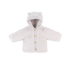 Veste à Capuche Douce Greige 1 Mois