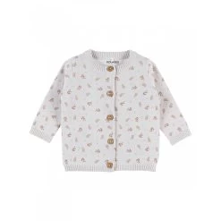 Gilet Fleurs Beige 12 Mois