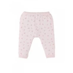 Legging Maille Rose Fleurs 6 Mois -Produits Pour Bébé am023151339 2