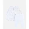 Robe Legging Fleurs Blanc 3 Mois