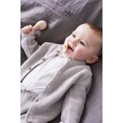 Gilet Maille Gris Chiné 1 Mois -Produits Pour Bébé am023181812 3