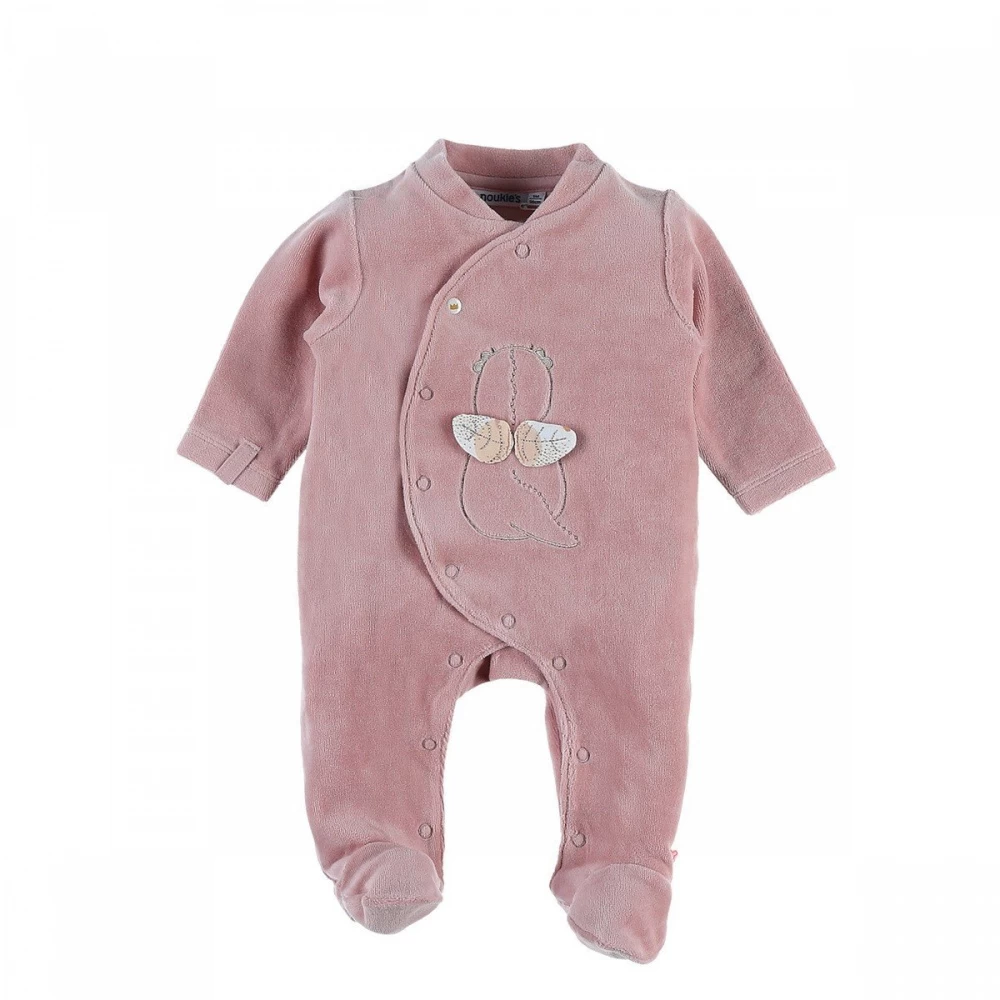 Pyjama Bébé Velours Lina & Joy Rose Naissance 1 Pyjama Bébé Velours Lina & Joy Rose Naissance