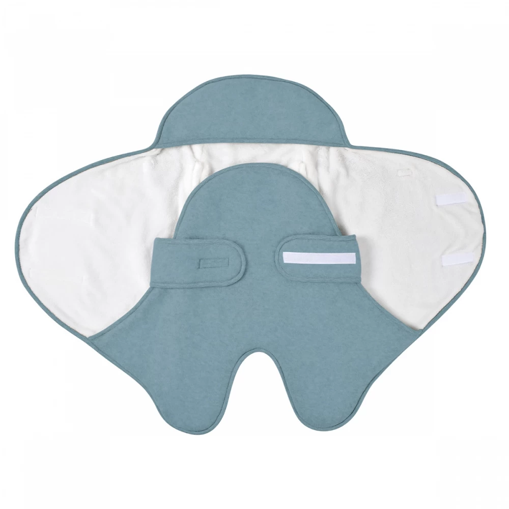 Beaba Couverture Babynomade Double Polaire 0-6m Bleu Baltique Et Blanc 2 Beaba Couverture Babynomade Double Polaire 0-6m Bleu Baltique Et Blanc – Image 2