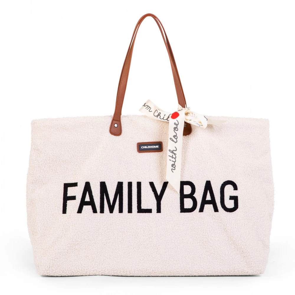 Childhome Sac à Langer Family Bag Teddy écru 1 Childhome Sac à Langer Family Bag Teddy écru