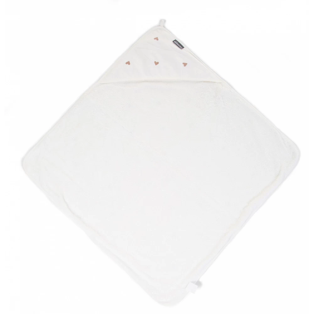 Childhome Cape De Bain + Gant Mousseline Cœurs Dorés - 80 X 80 Cm 2 Childhome Cape De Bain + Gant Mousseline Cœurs Dorés - 80 X 80 Cm – Image 2