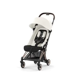 CYBEX Poussette Compacte Coya Châssis Rose Gold Siège Blanc