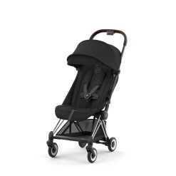 CYBEX Poussette Compacte Coya Châssis Chrome Brown Siège Noir
