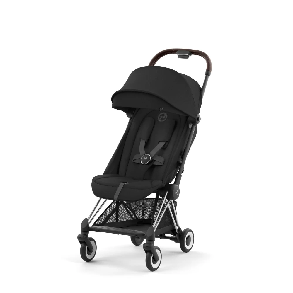 CYBEX Poussette Compacte Coya Châssis Chrome Brown Siège Noir 1 CYBEX Poussette Compacte Coya Châssis Chrome Brown Siège Noir