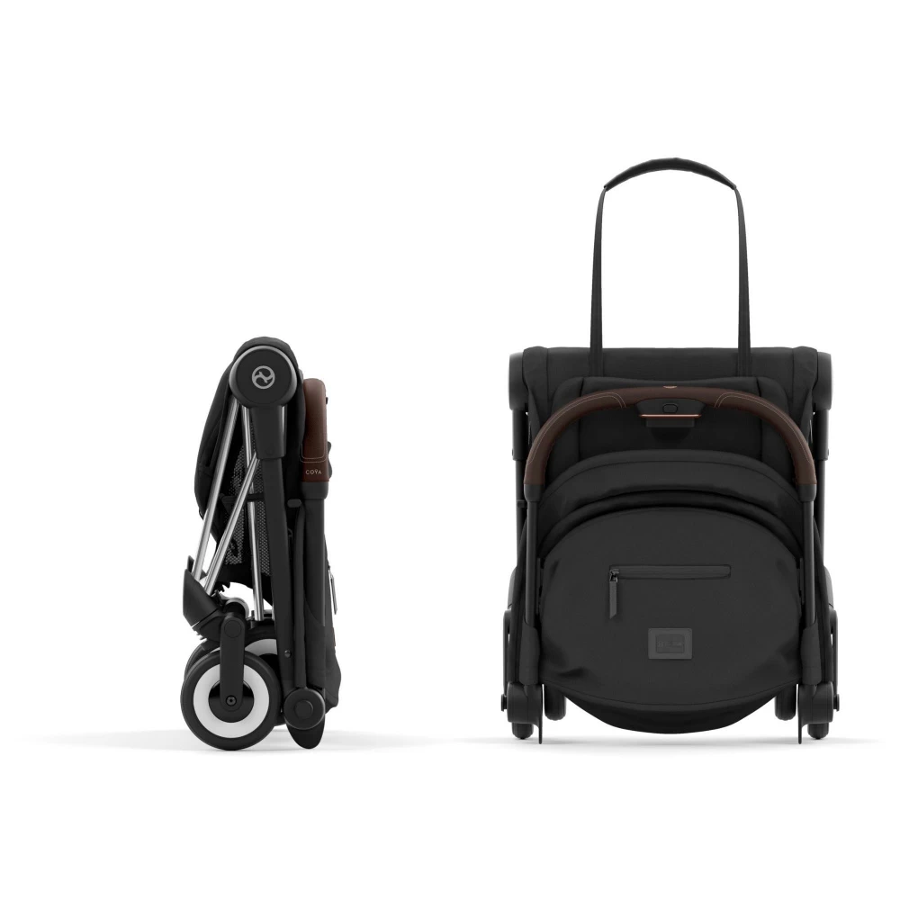 CYBEX Poussette Compacte Coya Châssis Chrome Brown Siège Noir 3 CYBEX Poussette Compacte Coya Châssis Chrome Brown Siège Noir – Image 3