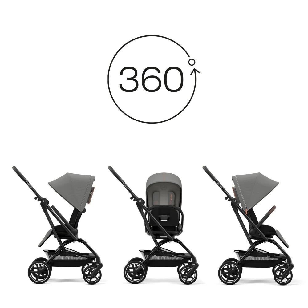 CYBEX Poussette Eezy S Twist+ 2 - Lava Grey - Châssis Noir 2022 5 CYBEX Poussette Eezy S Twist+ 2 - Lava Grey - Châssis Noir 2022 – Image 5