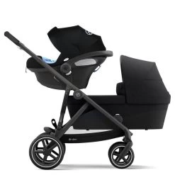CYBEX Pack Trio Poussette Gazelle S - Chassis Noir + Nacelle Gazelle + Aton 5 + 2 Lots Adaptateurs - Moon Black -Produits Pour Bébé cy041796065 2
