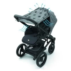 Dooky Pare-soleil Pour Siège Auto, Groupe 0 - Etoiles Grises -Produits Pour Bébé dk030000472 2