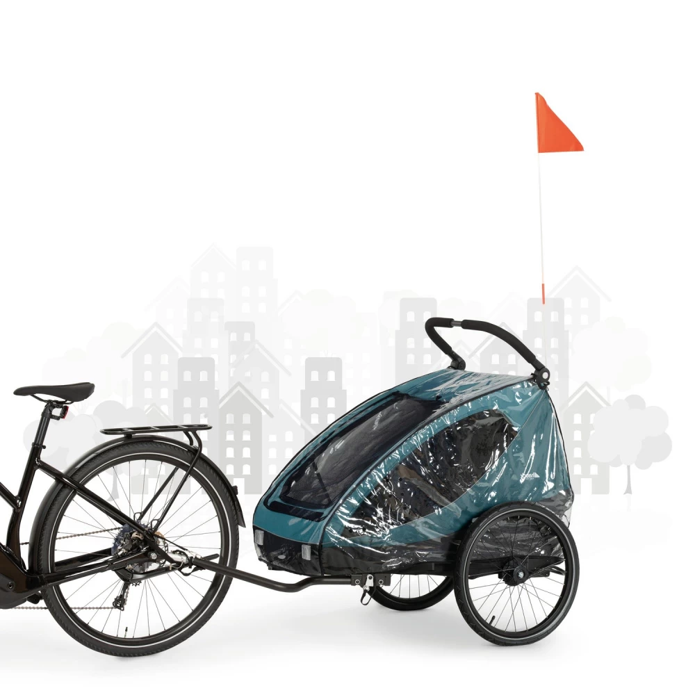 HAUCK Habillage Pluie Remorque De Vélo Dryk Duo 2 HAUCK Habillage Pluie Remorque De Vélo Dryk Duo – Image 2