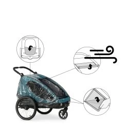 HAUCK Habillage Pluie Remorque De Vélo Dryk Duo 9 HAUCK Habillage Pluie Remorque De Vélo Dryk Duo -Produits Pour Bébé ha030350007 4