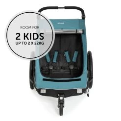 HAUCK Remorque Pour Vélo Dryk Duo Petrol -Produits Pour Bébé ha070015020 3