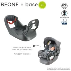 Siège Auto Coque Beone + Base Luxe Gris - Groupe 0+ -Produits Pour Bébé ia031171891 3