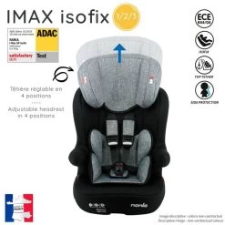 Siège Auto Imax Isofix Luxe Gris - Groupe 1/2/3 -Produits Pour Bébé ia032552609 2