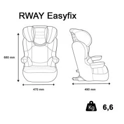 Siège Auto Rway Easyfix Luxe Bleu - Groupe 2/3 -Produits Pour Bébé ia032552661 5