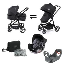 Poussette Giulia Noire Avec Base