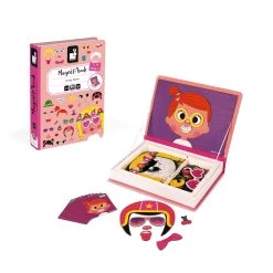 Janod Jeu Magnéti'book Crazy Face Fille -Produits Pour Bébé ja084227170 1