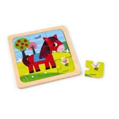 Janod Puzzle En Bois Cheval Tornado 9 Pièces -Produits Pour Bébé ja084470633 1