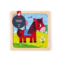 Janod Puzzle En Bois Cheval Tornado 9 Pièces -Produits Pour Bébé ja084470633 3