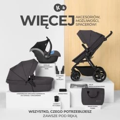 Kinderkraft Pack Poussette Trio A-tour - Dark Grey -Produits Pour Bébé kk041421621 6