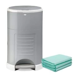 Poubelle à Couches Grise 16l + Une Recharge