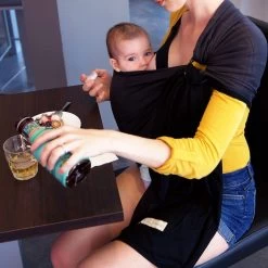 Echarpe De Portage Sans Nœud - Anthracite, Noir (réversible) -Produits Pour Bébé lr04611210 2