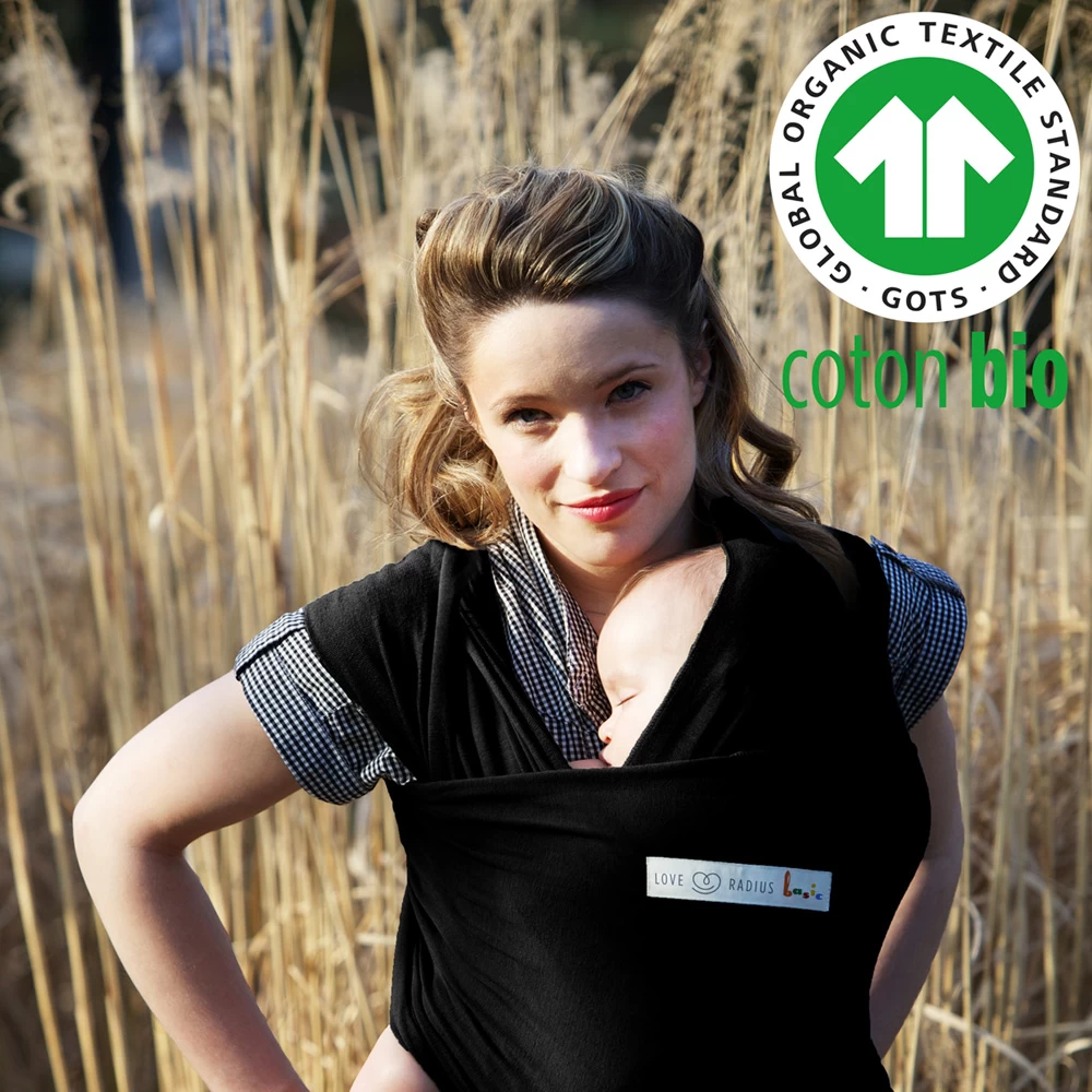 Echarpe De Portage Basic Bio Noir 4 Echarpe De Portage Basic Bio Noir – Image 4