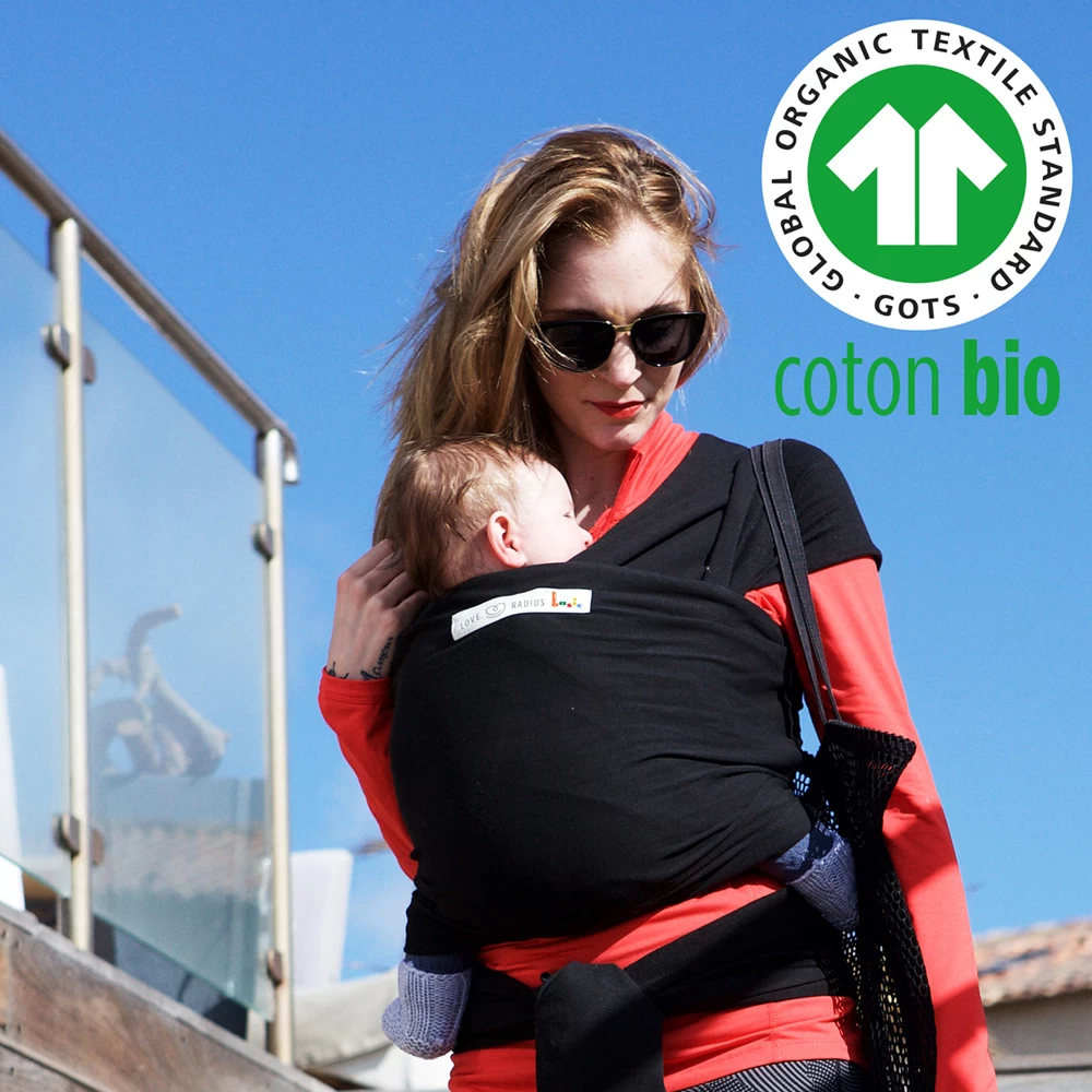 Echarpe De Portage Basic Bio Noir 5 Echarpe De Portage Basic Bio Noir – Image 5