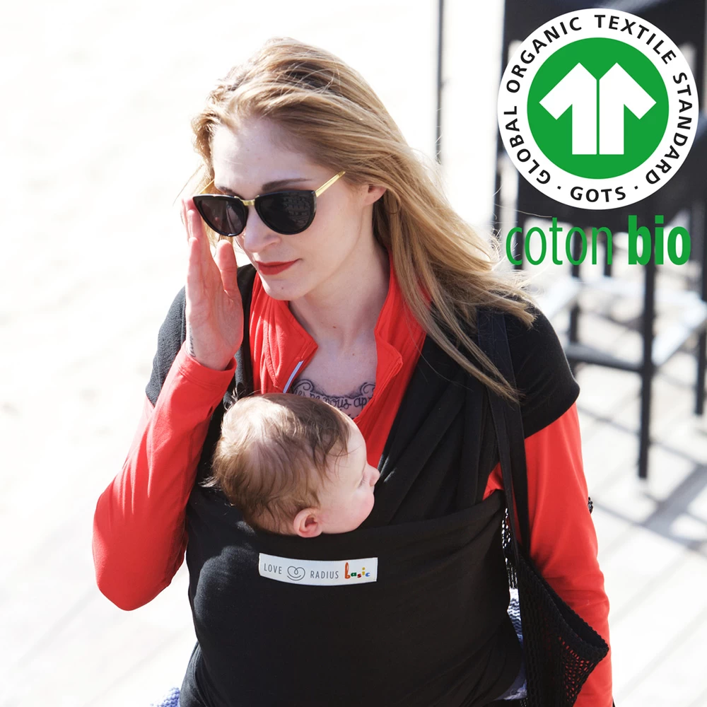 Echarpe De Portage Basic Bio Noir 6 Echarpe De Portage Basic Bio Noir – Image 6