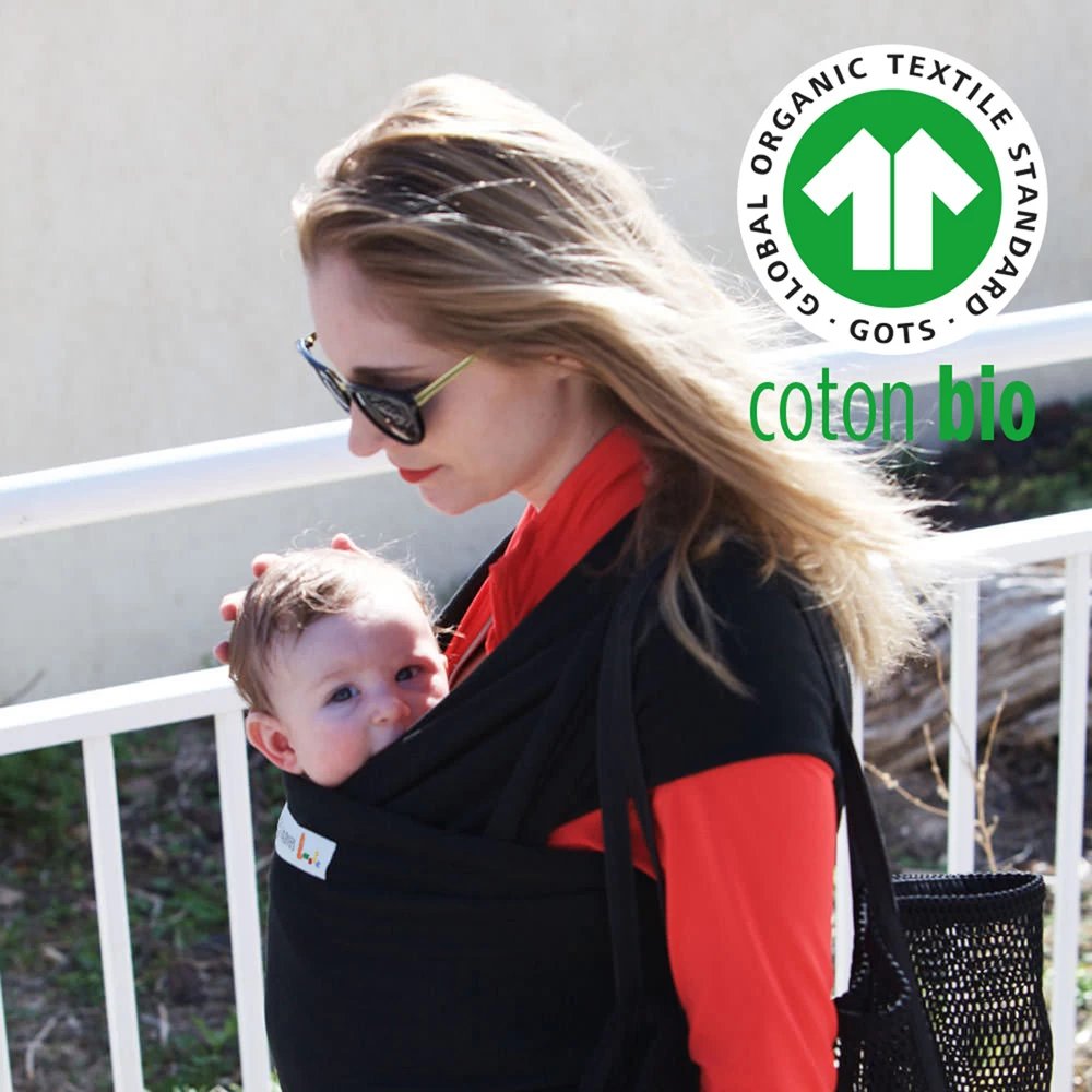 Echarpe De Portage Basic Bio Noir 7 Echarpe De Portage Basic Bio Noir – Image 7