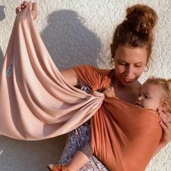 Echarpe De Portage Sans Nœud - Nude, Caramel (réversible) -Produits Pour Bébé lr046175760 11