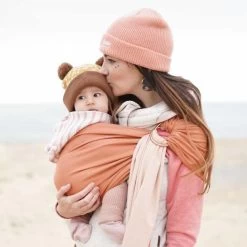 Echarpe De Portage Sans Nœud - Nude, Caramel (réversible) -Produits Pour Bébé lr046175760 2