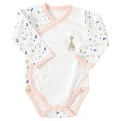 Body Croisé 3 Mois Sophie La Girafe - Multicolore Rose