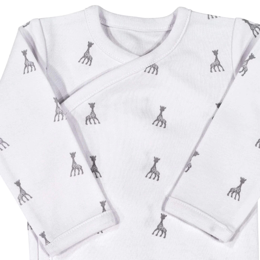 Body Croisé 0 Mois Sophie La Girafe Gris 2 Body Croisé 0 Mois Sophie La Girafe Gris – Image 2