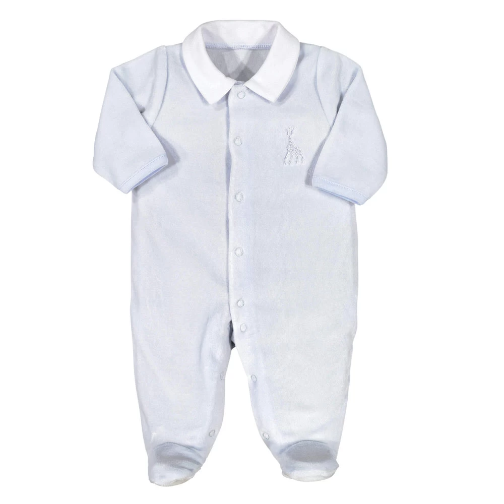 Pyjama Velours Sophie La Girafe 3 Mois Bleu 1 Pyjama Velours Sophie La Girafe 3 Mois Bleu