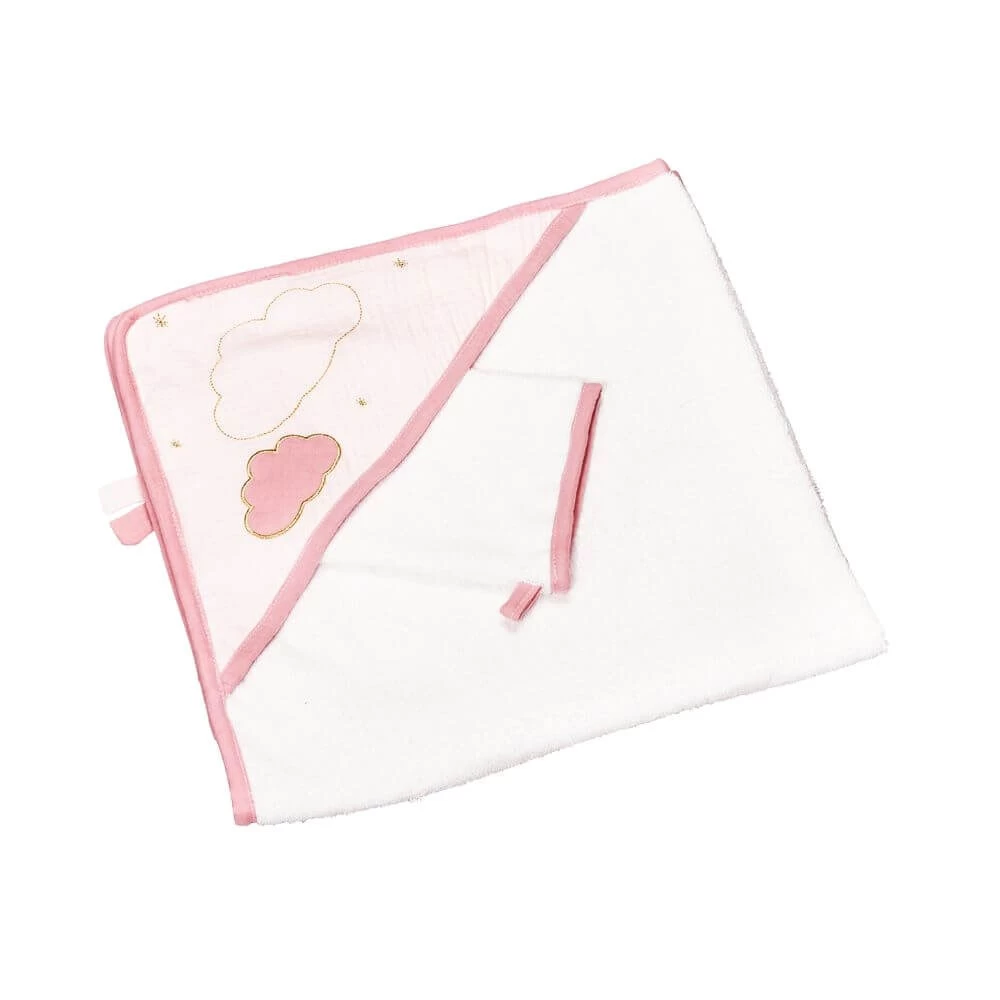 Sortie De Bain Avec Gant Lily Poudrée 1 Sortie De Bain Avec Gant Lily Poudrée