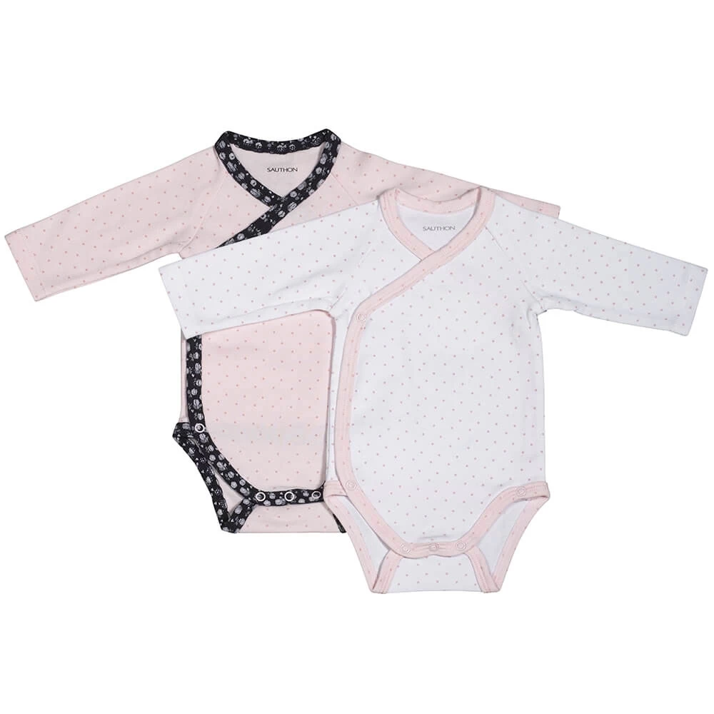 Lot De 2 Bodies Blanc Et Rose Naissance Miss Fleur De Lune 1 Lot De 2 Bodies Blanc Et Rose Naissance Miss Fleur De Lune