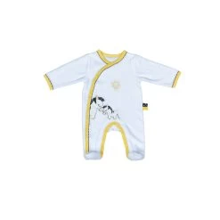 Pyjama Bébé Velours Zebre Pluche Et Pompon 3 Mois