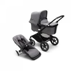 Bugaboo Pack Duo Poussette Fox 3 Complète Châssis Noir Gris Chiné -Produits Pour Bébé ug041243383 2