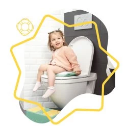 Badabulle Réducteur De Toilette Avec Poignées Vert -Produits Pour Bébé ul090074306 1